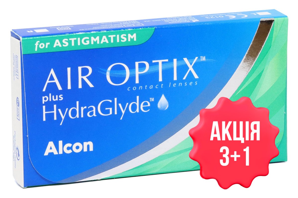 Контактные линзы Air Optix plus HydraGlyde for Astigmatism